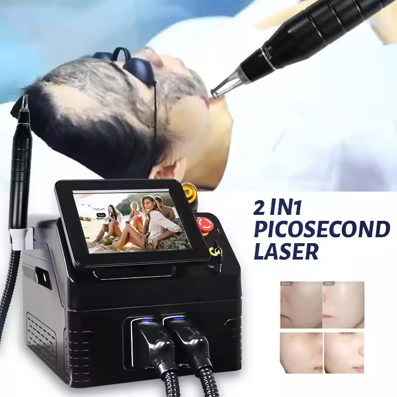 Professional 2 In 1 Diode Laser Hair Removal Machine Picosecond Tattoo Removal