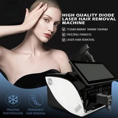 808 Diode Laser Hair Removal Machine 755 808 940 1064nm 10Bars Smooth Skin