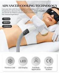 808 Diode Laser Hair Removal Yag 755 808 1064 Diode Laser Hair Removal Machine