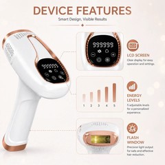 IPL Hair Removal Device for Women Laser Permanent Body Epilator 999,999 Flashes