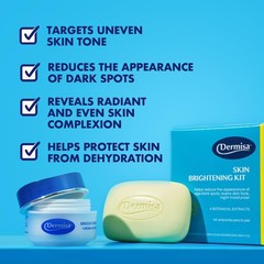 Dermisa Skin Brightening Kit with Kojic Acid, Arbutin and 5 Piece Set, Beige