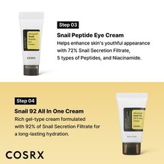 COSRX All About Snail Mucin Korean Skin Care Set, Mini Travel 4 Piece Set
