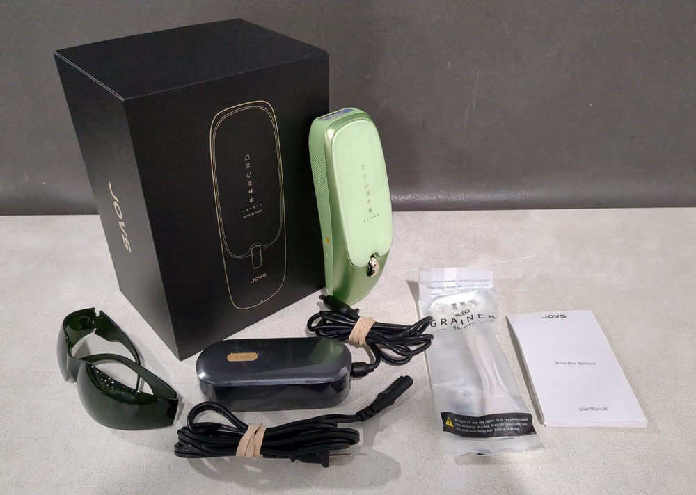 JOVS Scroll Hair Removal Device Model JR10 Green Complete Kit