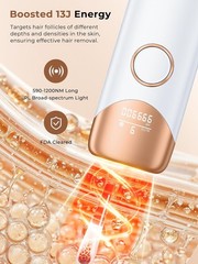 Handheld IPL Hair Remover with Ice Cooling – Gold