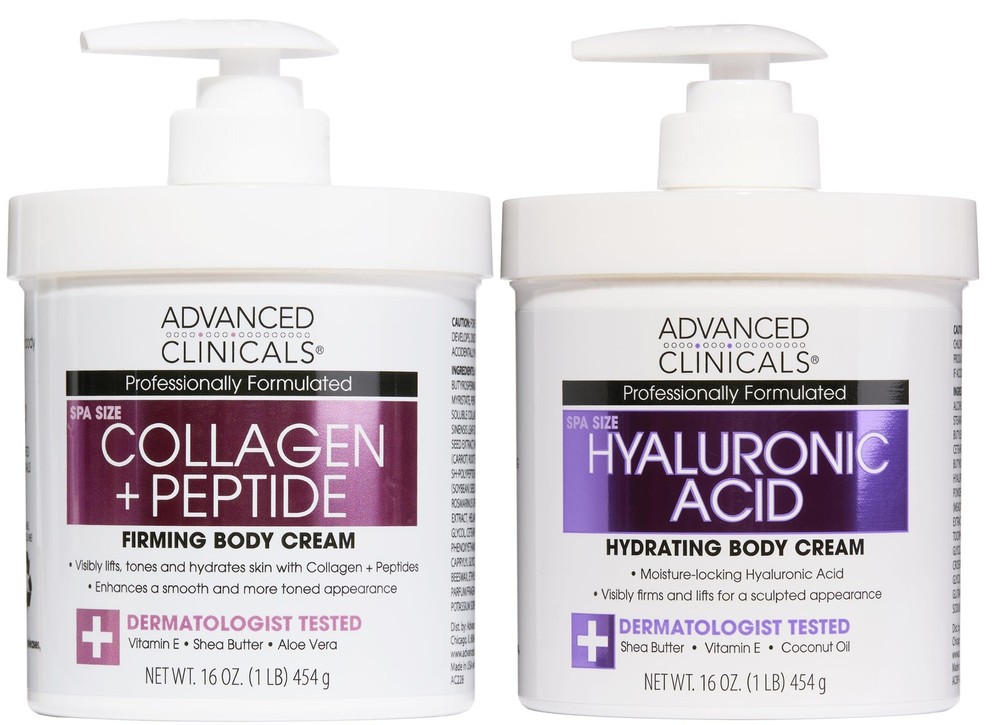 Advanced 2 Count, Collagen Peptides Cream + Hyaluronic Acid Set
