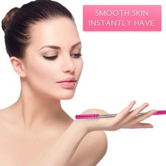 2 Pieces Facial Hair Remover Spring Eyebrow Face Epilator Black, Rose Red