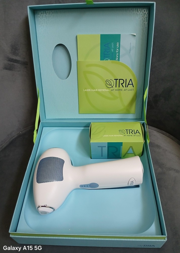 USED~Tria Beauty Permanent Hair Removing Laser System FDA-Cleared~White w/Sensor