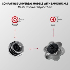 Uptard Magnetic Head Shaver Replacement Heads 7 Double Ring Waterproof Rotary