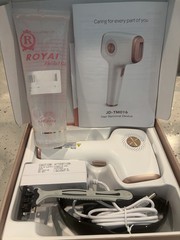 ROYAI IPL Hair Removal Device JD-TM016 with Facial Gel, White Rose Gold, Corded