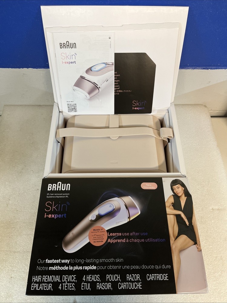 Braun Skin i·expert Smart IPL Hair Removal 4 Heads & Case Model 6036 Used 1 Time