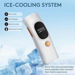 Dispositivo de depilación IPL con enfriamiento por hielo sin dolor – Blanco, NEW