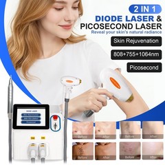 Professional 2 IN 1 Pico Laser Tattoo & Hair Removal Skin Rejuvenation Device