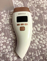 OOWOLF IPL Hair Removal Handset Device w/ LCD Display, White/Rose Gold