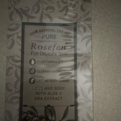 Rosefen Hair Removal Cream for Legs & Body, Delicate Skin, Aloe Vera Extract