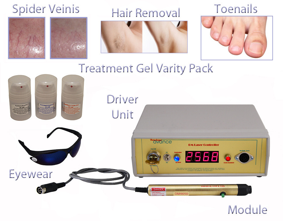 Advanced Skin Care System, Machine & Variety Pack Accessory Kit, Veins, Hair.