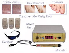 Salon Use Laser Treatment Machine, Device & Variety Pack Accessory Kit, Veins.