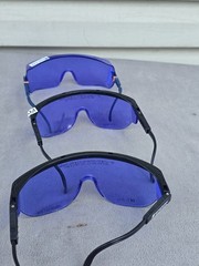 Lot of 3 Purple Laser Safety Glasses Sperian Honeywell OD 5.2 592-596nm