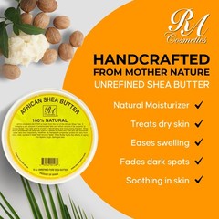 RA Cosmetics 100% Pure African Shea Butter, Golden – 16 Ounce (Pack of 1)