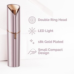 Women Facial Hair Removal Device Battery Operated with Two Replacement Heads