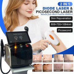 755 808 1064 Diode Laser Permanent Hair Removal Picosecond Nd Yag Tattoo Removal