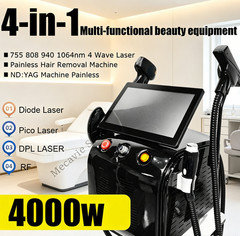 4in1 Ice Cooling Hair Reduction Tattoo Removal Skin Rejuvenation Salon Equipment