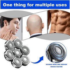 7 Head Shaver Replacement Head Shavers for Bald Men for Most Brand Men Foil Shav