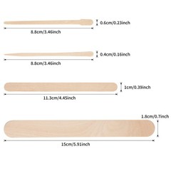 4 Style 1000 Pcs Waxing Sticks Assorted Wax Applicator Sticks for Body Legs F…