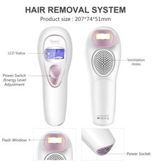 Permanent Laser Hair Removal for Women Veme 999,999 Flashes ICE Cooling, OPENBOX