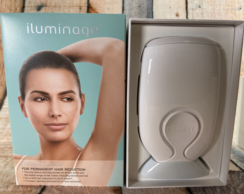 iluminage Precise Touch IPL Hair Reduction Device ELOS RF w/ Charger & Box EUC
