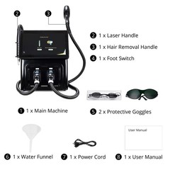 2in1 808nm Diode Laser Hair Removal &Pico Yag Laser Tattoo Removal Machine 1200W