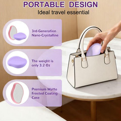 2PCS Crystal Hair Eraser for Women Reusable Hair Remover Stone, Painless Crystal