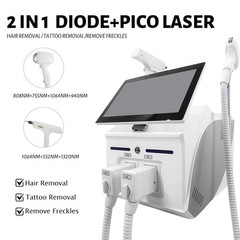 Professional 2 In 1 Diode Laser Hair Removal Machine Picosecond Tattoo Removal