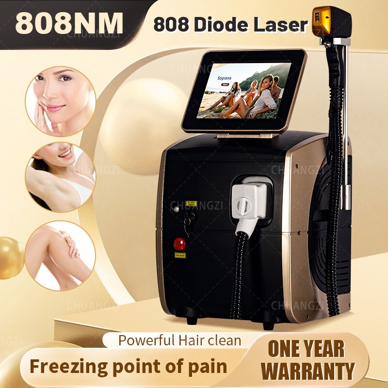Diode Laser Hair Removal Machine Ice Titanium Fast Hair Epilator 755 808 1064nm