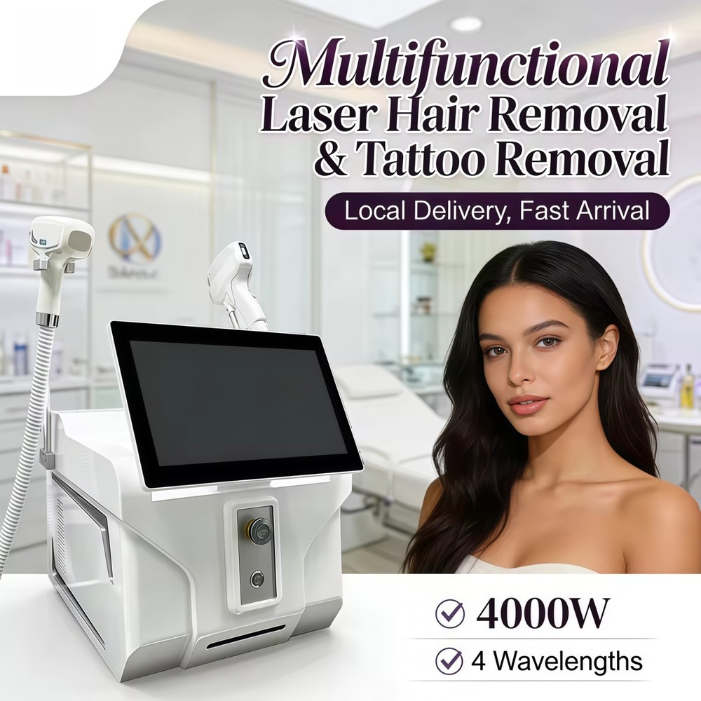 2 In 1 808nm Diode Laser Hair Removal & Pico Laser Tattoo removal Machine 10bar