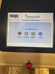 Focus Medical NaturaLight IPL Hair Removal Device, LCD, Corded, White/Blue