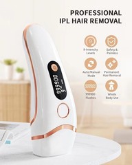 IPL Laser Hair Removal for Women Men 3-in-1 Ice Cooling At-Home Device Face Body