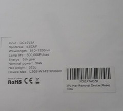 Richie Ma IPL Hair Removal Device 500,000 Flashes/NIB