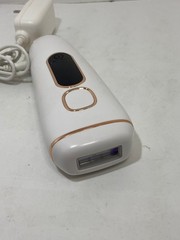 🍉 WHITE IPL 12V HAIR REMOVER HANDHELD RECHARGABLE LIGHT WITH CHARGER WORKS EUC