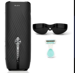 BLEX IPL Hair Removal Device Corded Electric w/ Sunglasses, Gray/Black