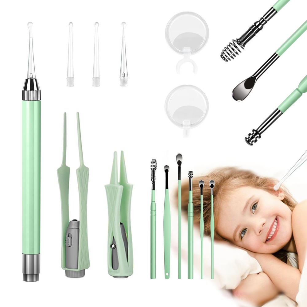 15 Pack Ear Wax Removal Tool Kit with Light – LED Ear Cleaning Kit, Ear Wax R…