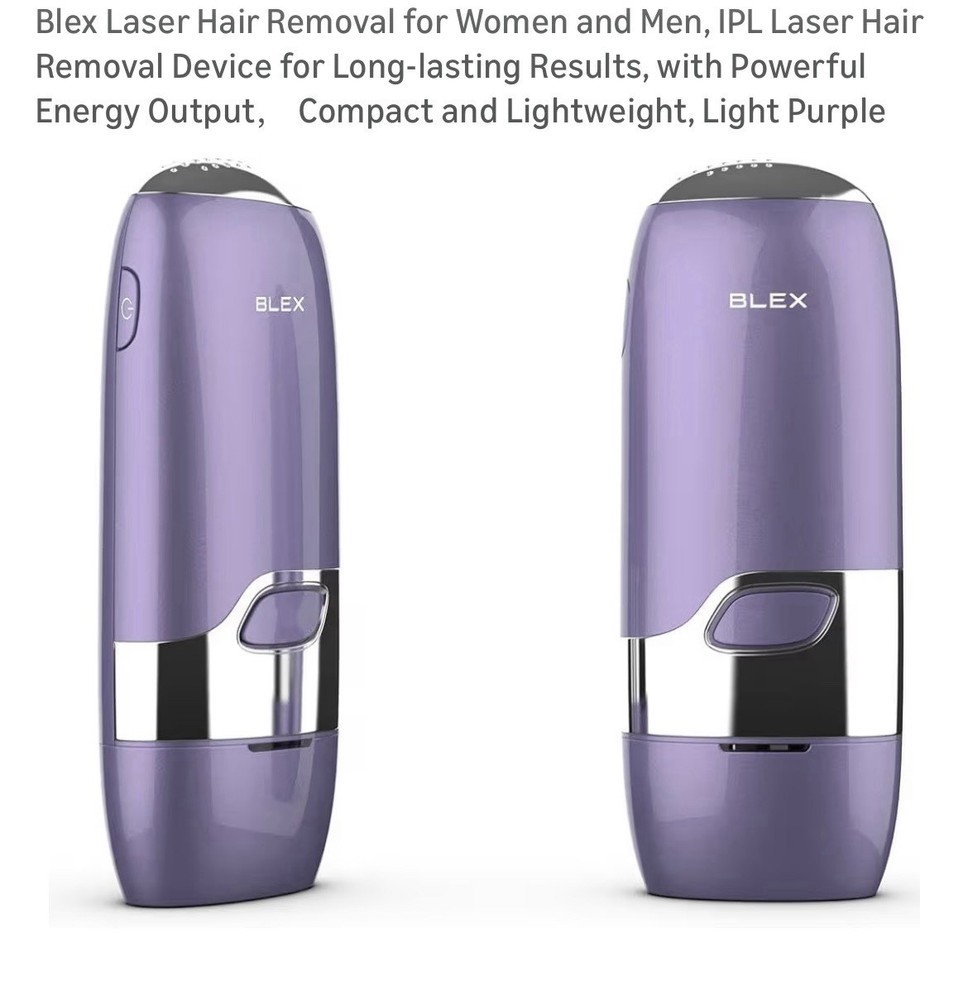 Blex Mini IPL Laser Hair Removal for Women and Men, Purple Compact