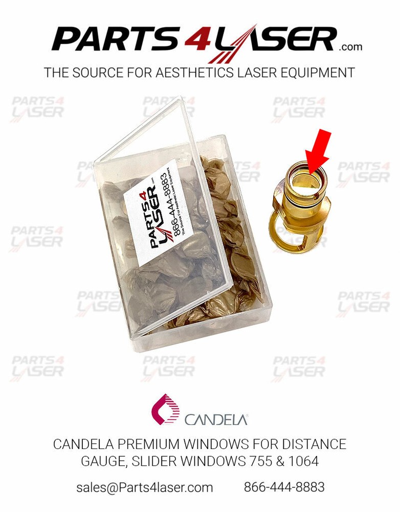 CANDELA PREMIUM WINDOWS FOR DISTANCE GAUGE 755 & 1064. (10PK) MGL , MGY