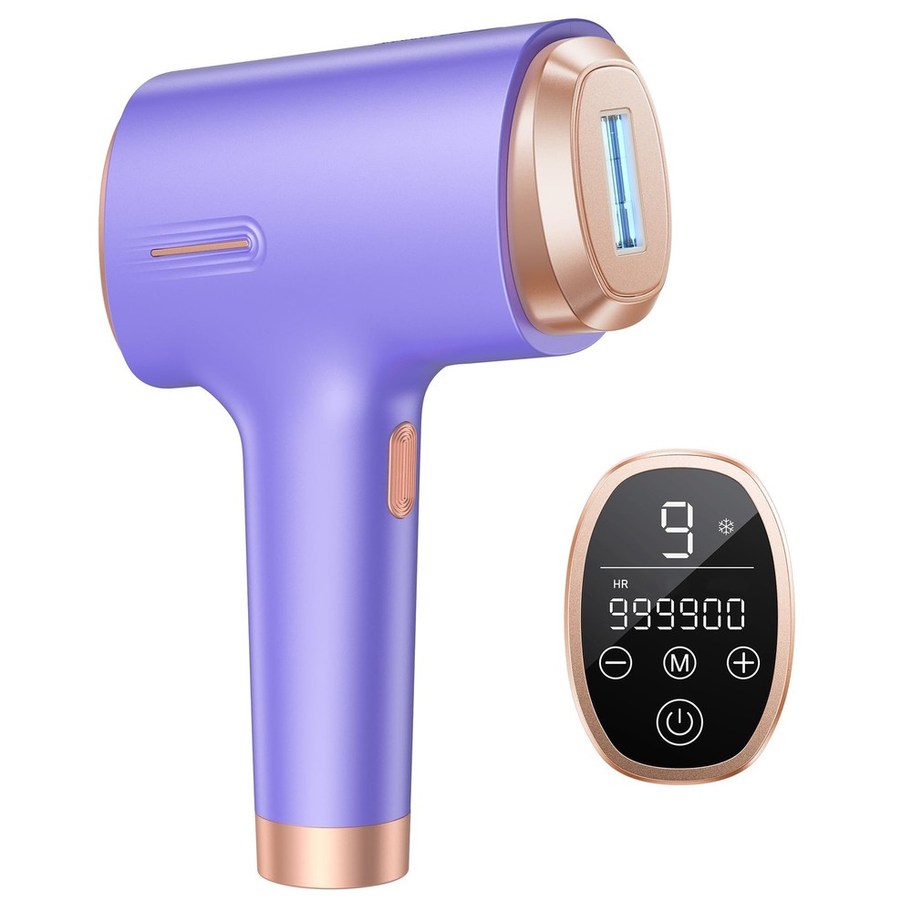 Ubroo Laser Hair Removal for Women & Men, 45°F Ice-Cooling White Purple