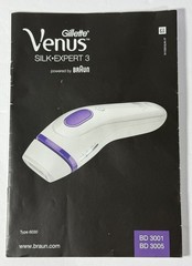 Gillette Venus Silk-Expert 3 Hair Removal System BD3001 *TESTED/WORKS*