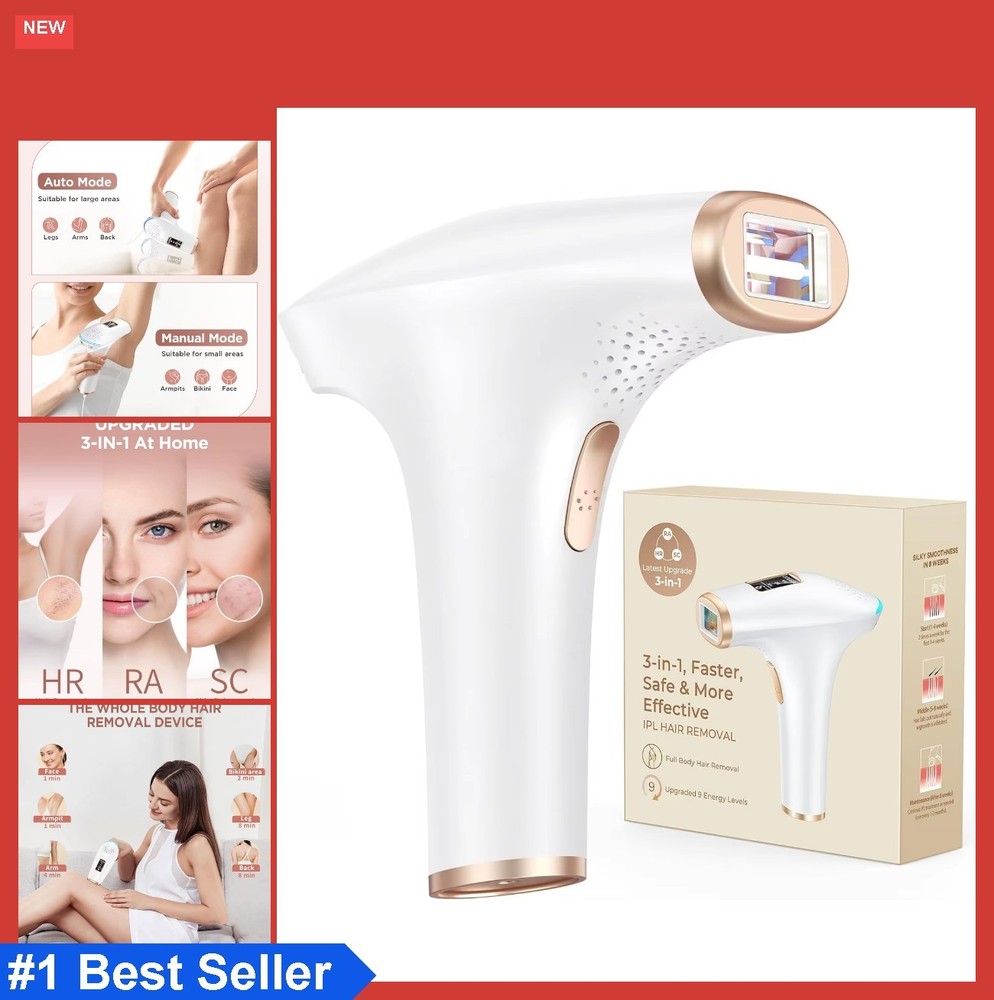 IPL Hair Removal Device 999900 Flashes Home Epilator Painless For Face Body