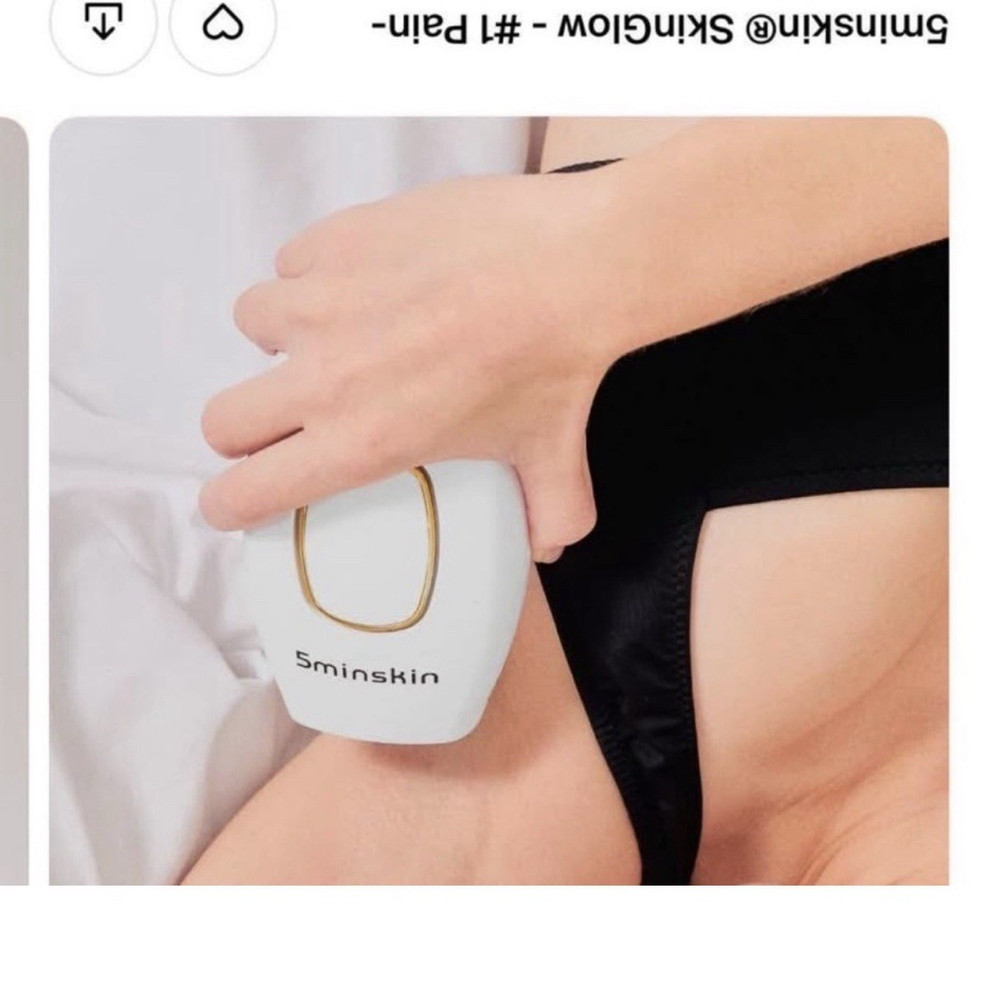 5minskin SkinGlow IPL Hair Removal Device White/Gold Auto & Manual, 5 Settings