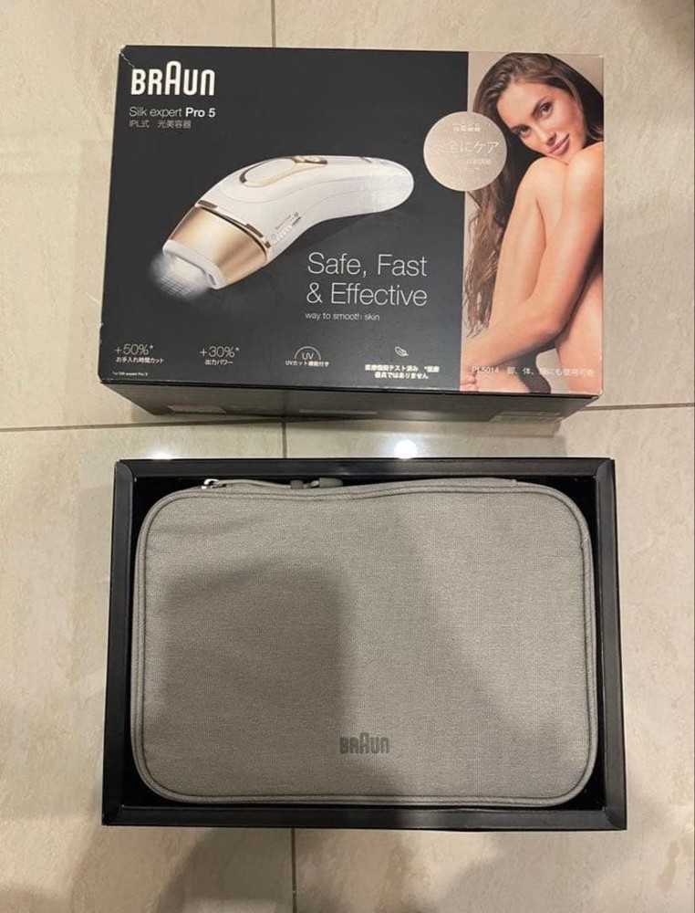 Braun Silk-expert Pro 5 IPL Hair Removal Device Clean Used Full Set