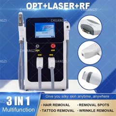 3 in 1 Laser OPT IPL Hair Removal Machine Portable ND Yag Laser Tattoo Removal