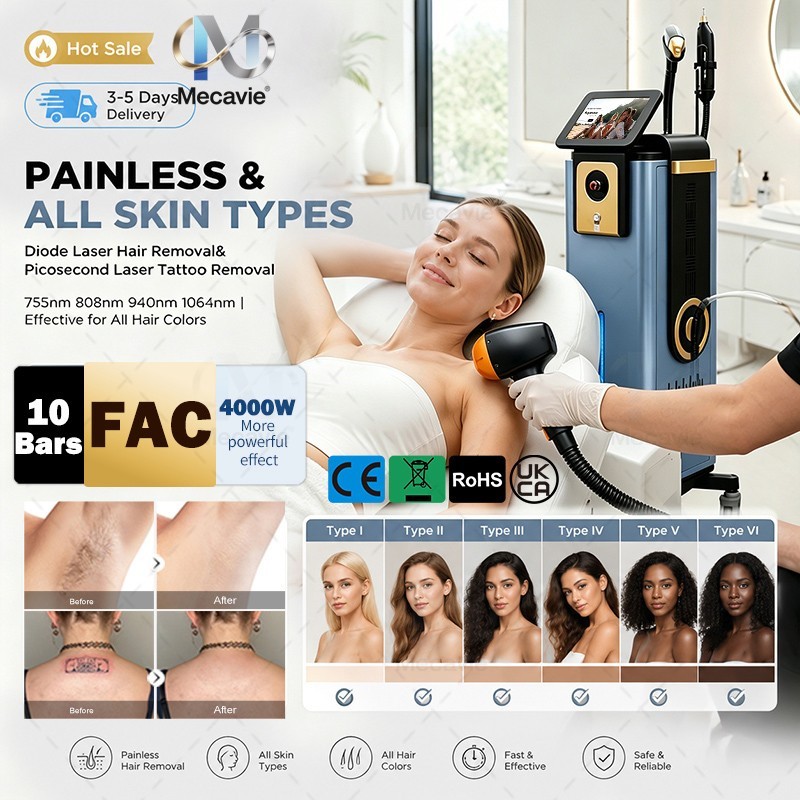 2-In-1 FAC Ice Multi-Wave Dual Handle Salon Skin Brightening Device Mecavie