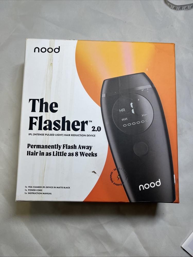 Nood The Flasher 2.0 IPL Laser Hair Removal Handset-BLACK – NEW-Open Box